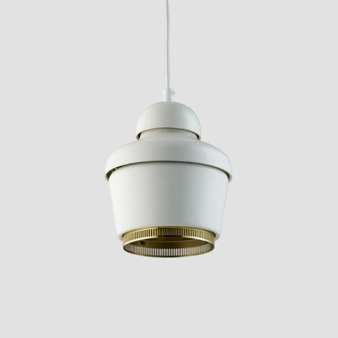 Pendant Lamp A330 - White/Brass (Discontinued Model) - Ex Showroom
