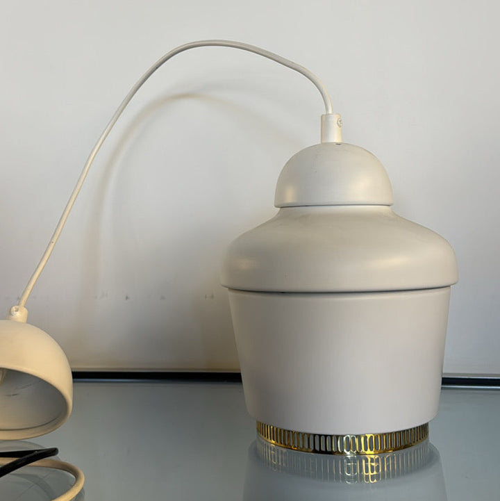 Pendant Lamp A330 - White/Brass (Discontinued Model) - Ex Showroom