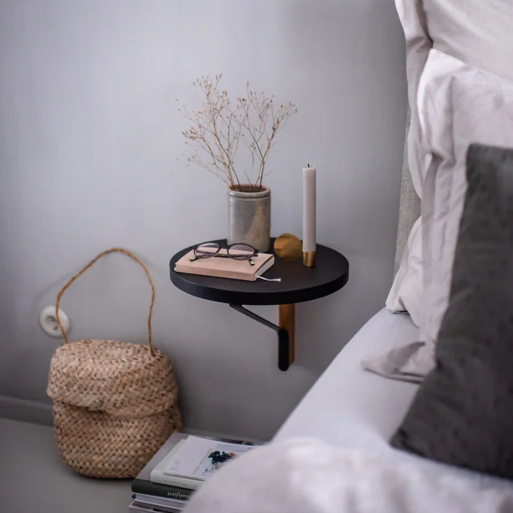 Kaari Wall Shelf Round - Black