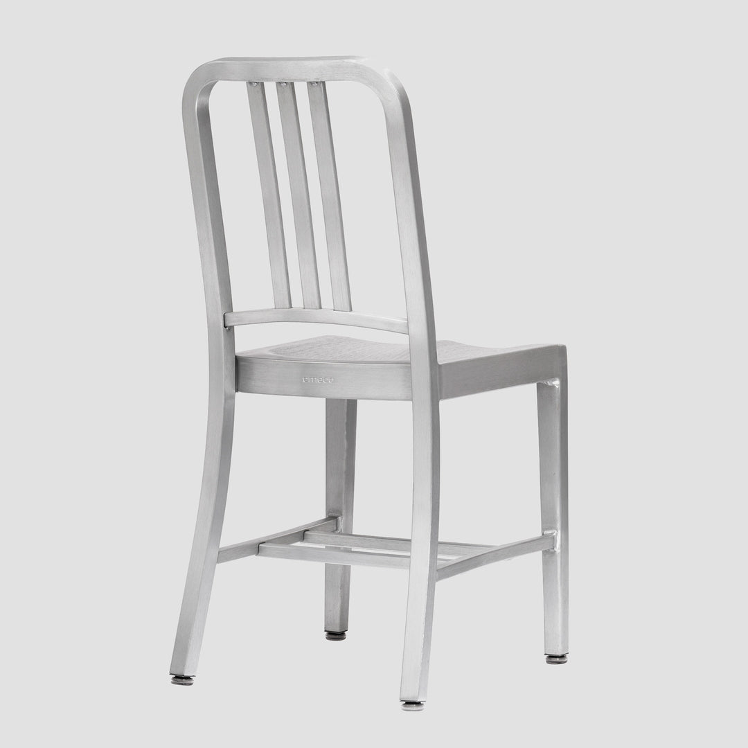 1006 Navy Chair - Brushed