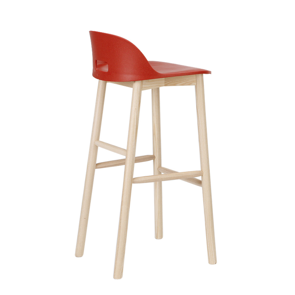 Alfi Lowback Barstool - Red (Ex Showroom Sample)