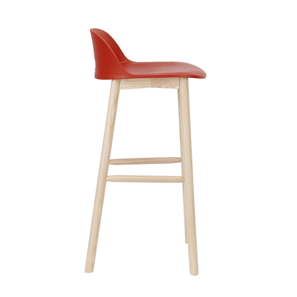 Alfi Lowback Barstool - Red (Ex Showroom Sample)