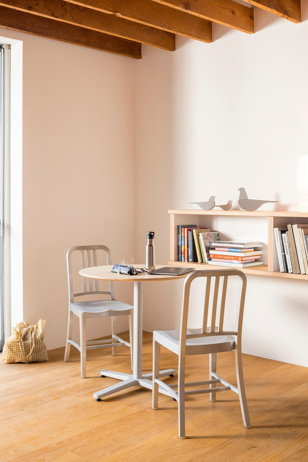 1006 Navy Chair - Brushed
