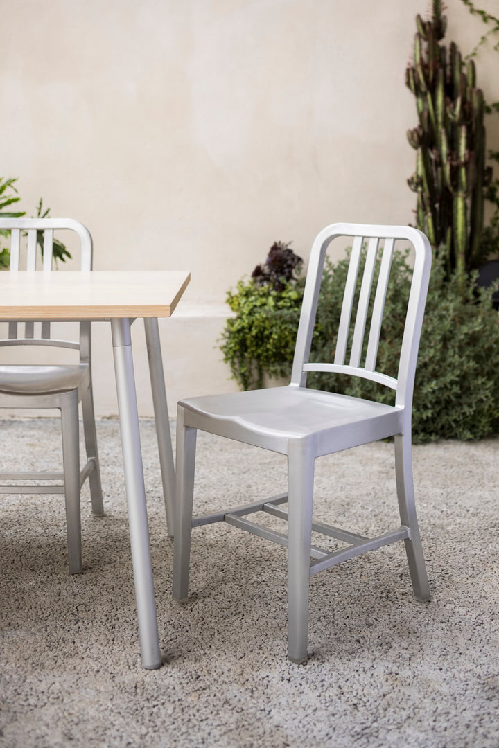 1006 Navy Chair - Brushed