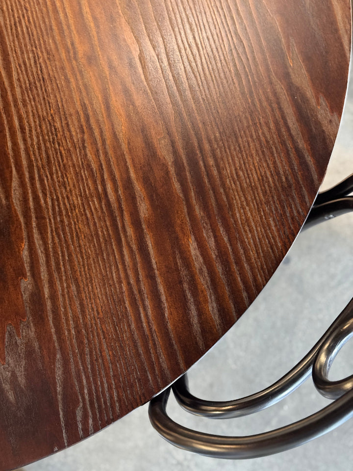 Bach 1.2m Round Table - Dark Walnut - Ex Showroom Model