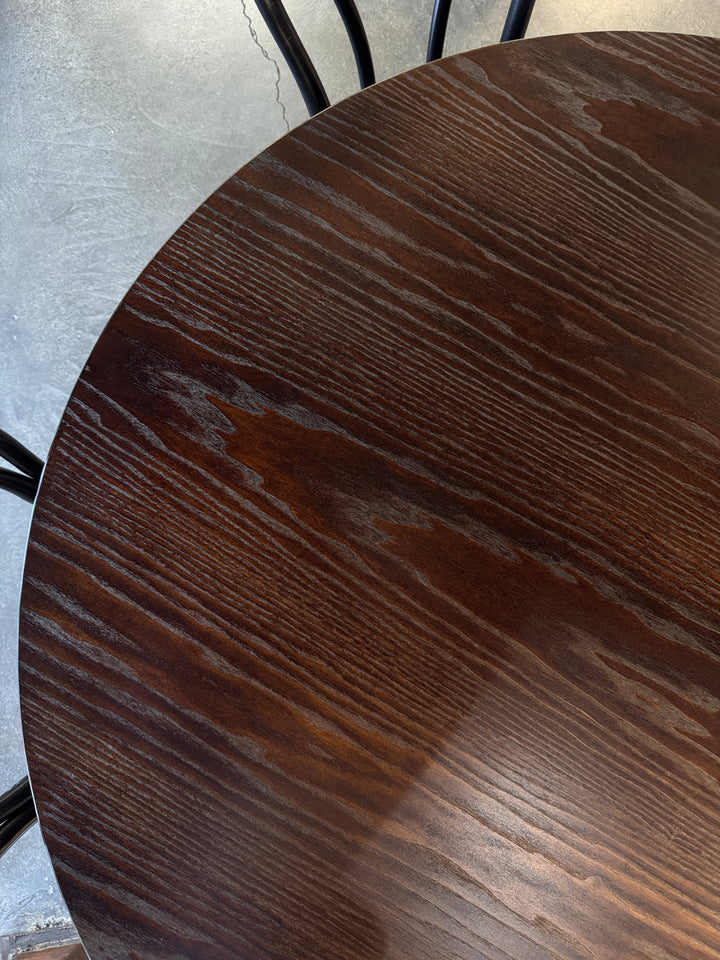 Bach 1.2m Round Table - Dark Walnut - Ex Showroom Model