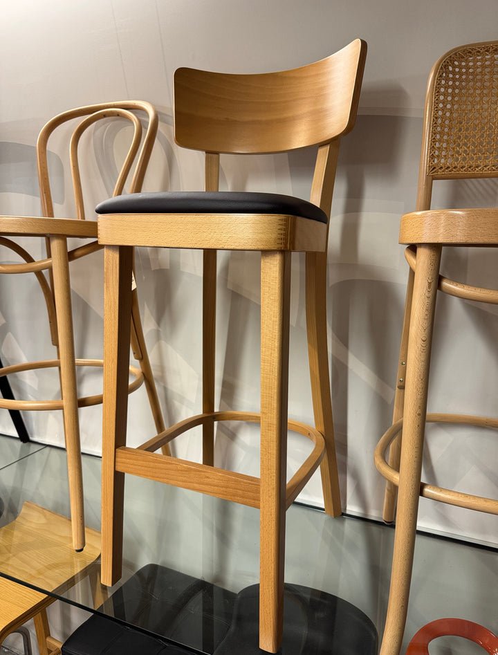 Rombus Barstool - Natural / Chocolate Brown Seat Pad (Ex Showroom)
