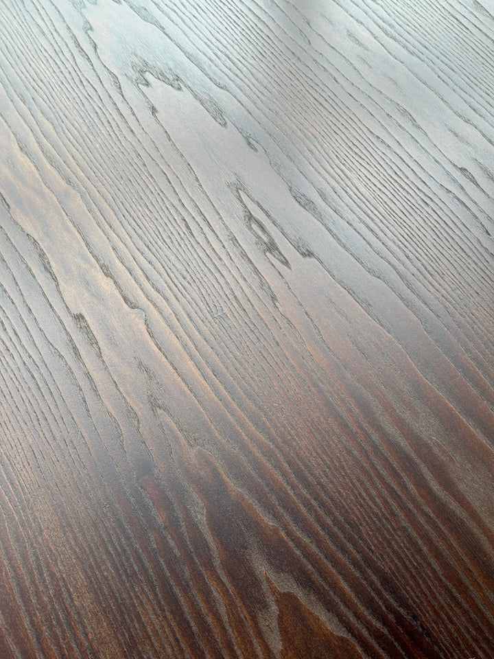 Bach 1.2m Round Table - Dark Walnut - Ex Showroom Model