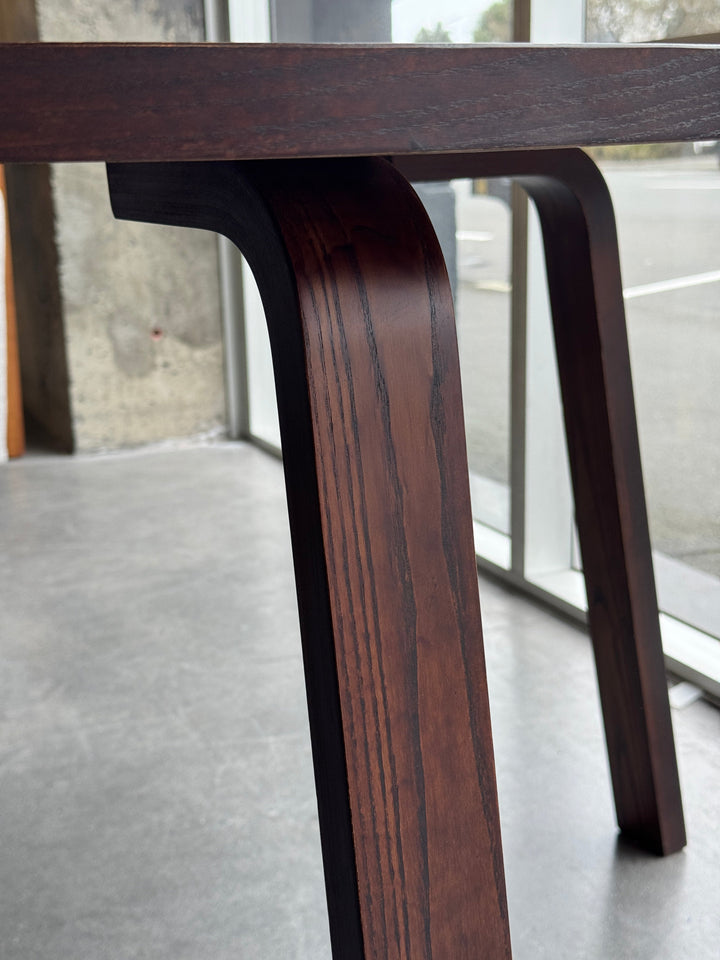 Bach 1.2m Round Table - Dark Walnut - Ex Showroom Model