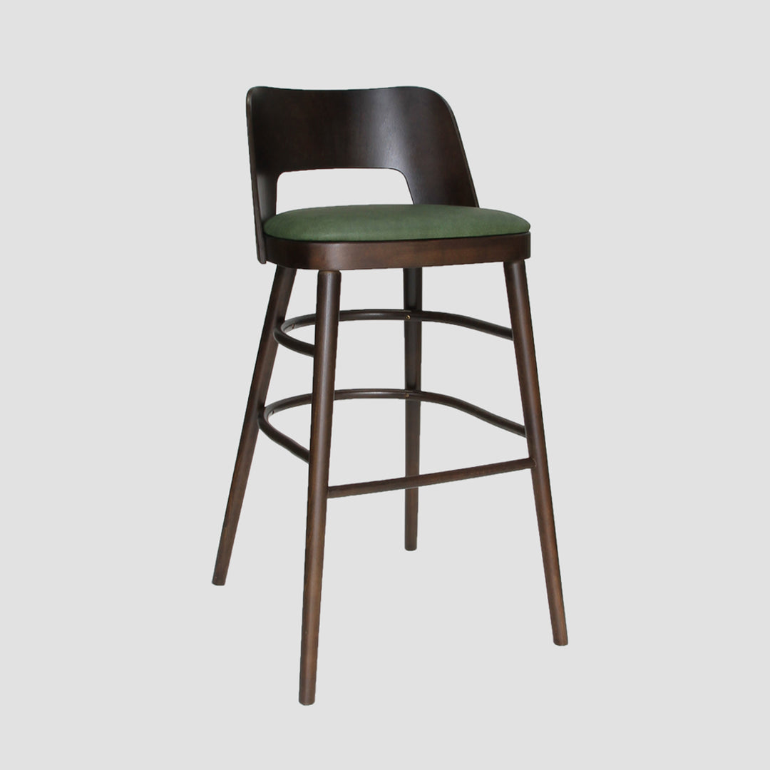 Otto Barstool - Low Back - Dark Oak