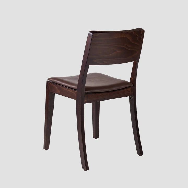 Planar Chair With Leather Seat - Dark Oak