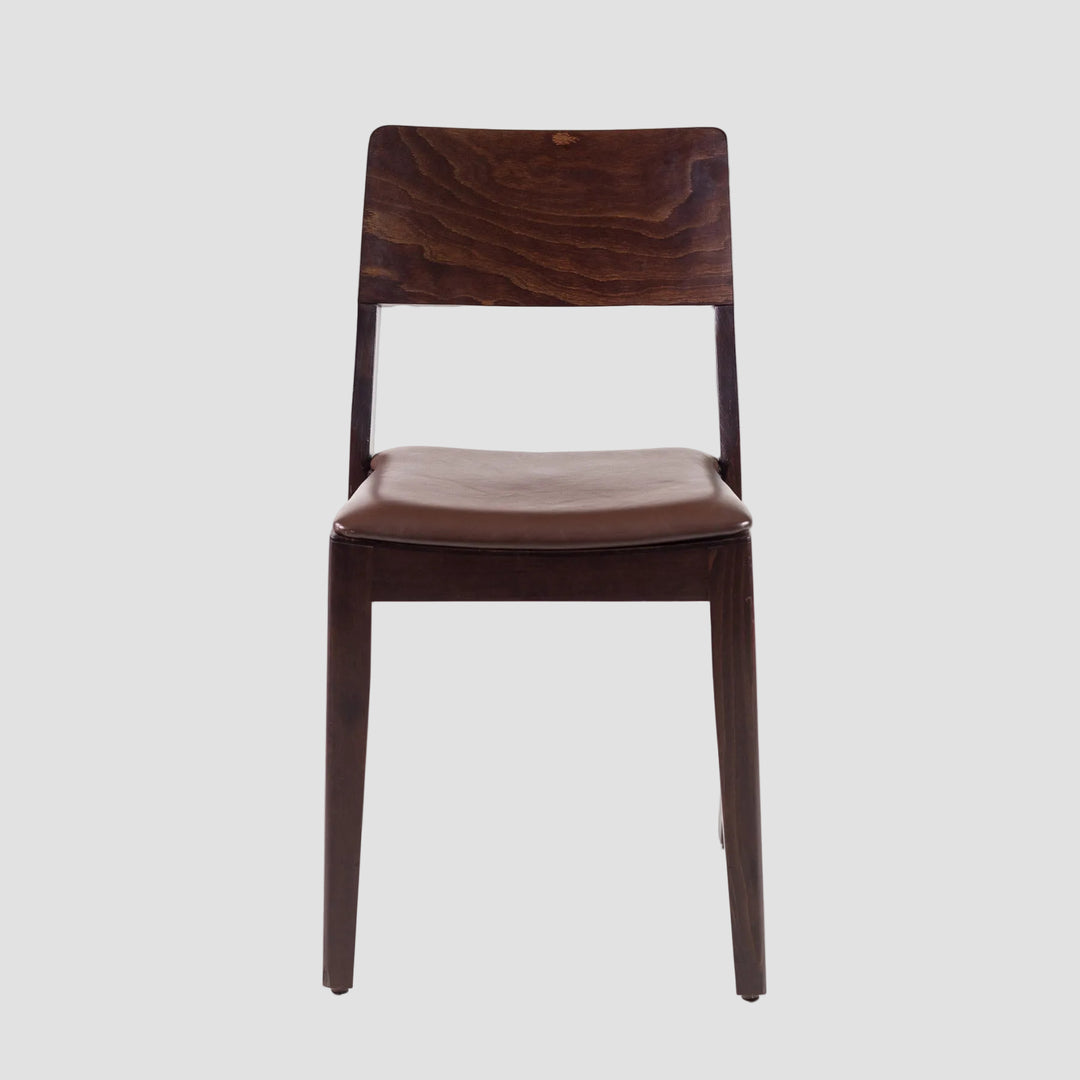 Planar Chair With Leather Seat - Dark Oak