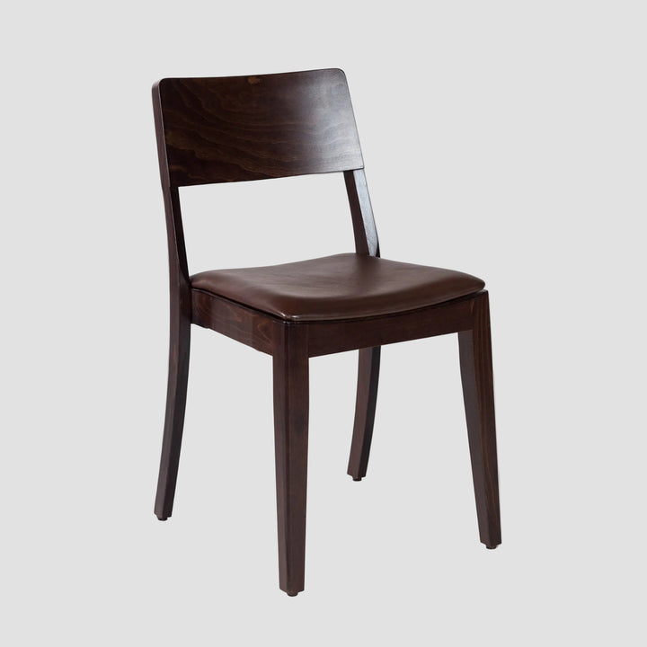 Planar Chair With Leather Seat - Dark Oak