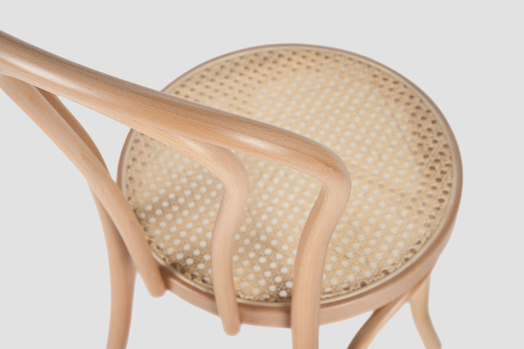 No. 18 Chair - Natural/Raw with Cane Seat (Limited)