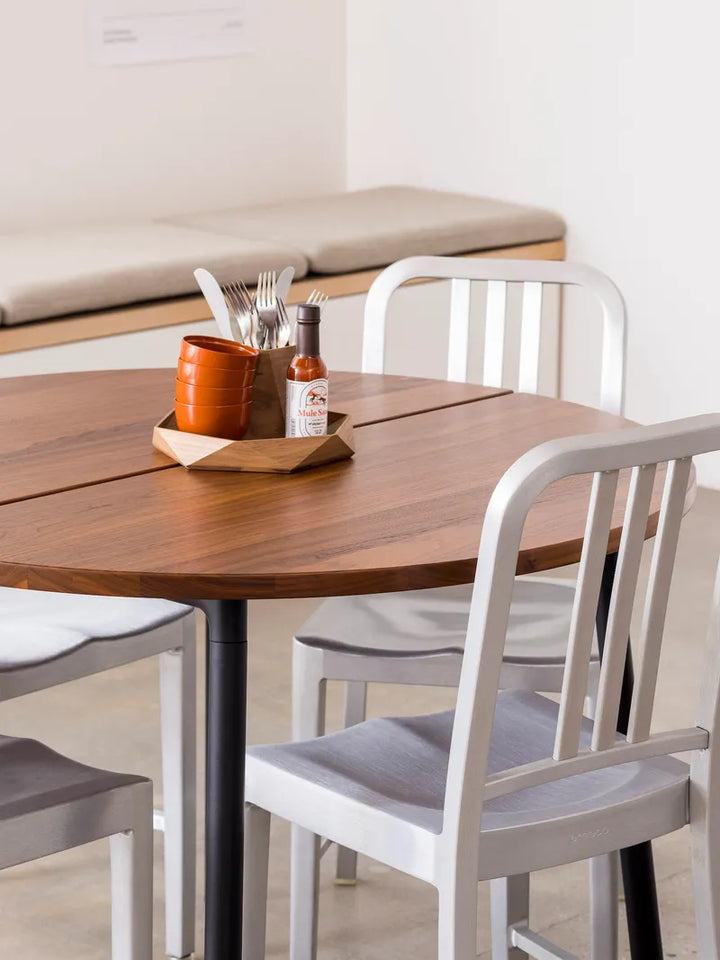 1006 Navy Chair - Brushed
