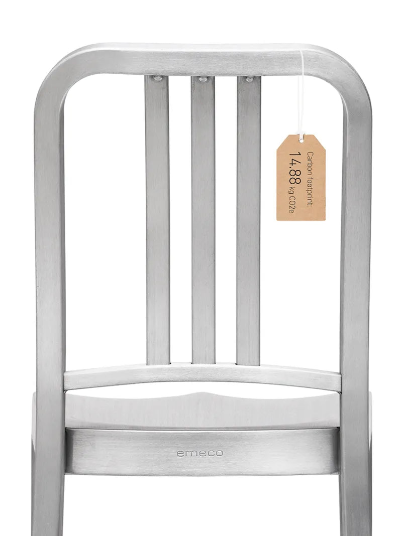 1006 Navy Chair - Brushed