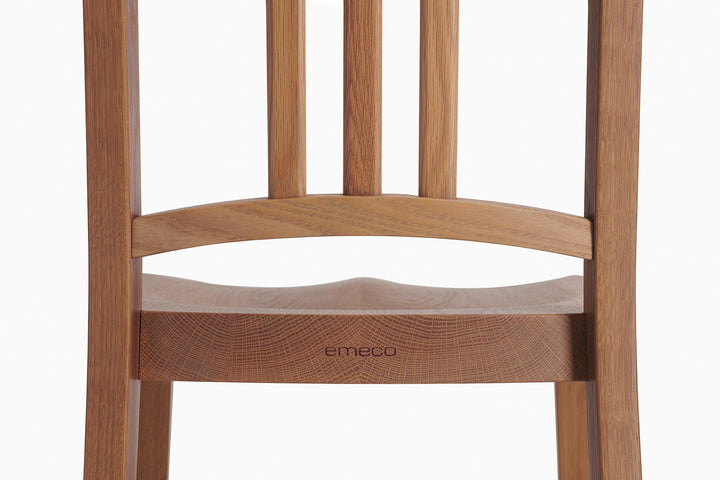 1006 Navy Wood Chair - White Oak