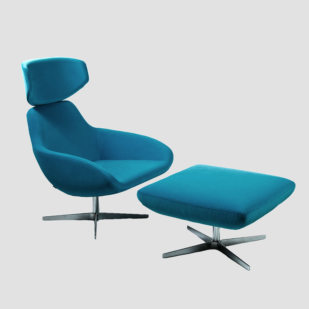 X 2Big Lounge Chair & Footstool - Ex Showroom Model