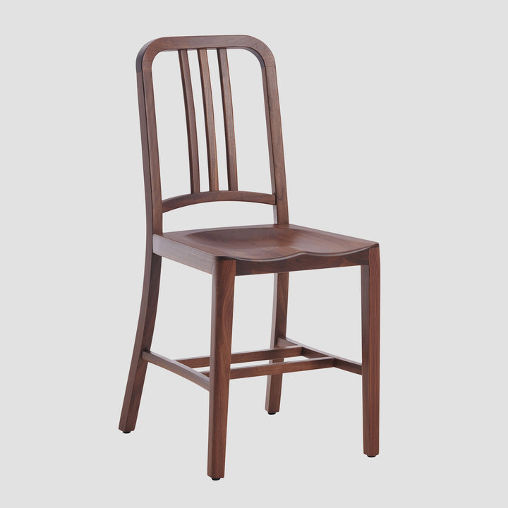 1006 Navy Wood Chair - Walnut