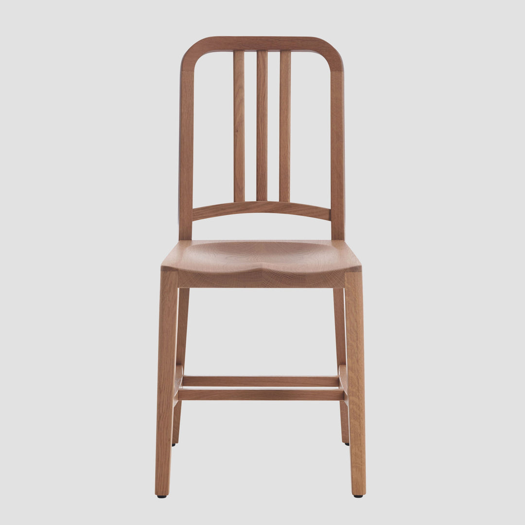1006 Navy Wood Chair - White Oak