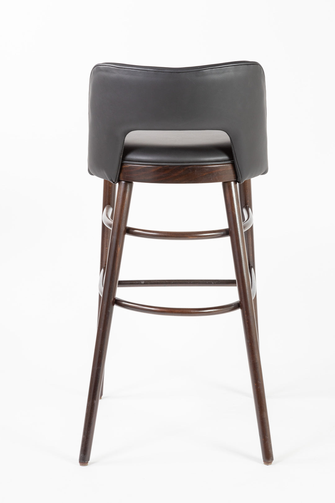 Otto Barstool - Upholstered Low Back - Dark Oak