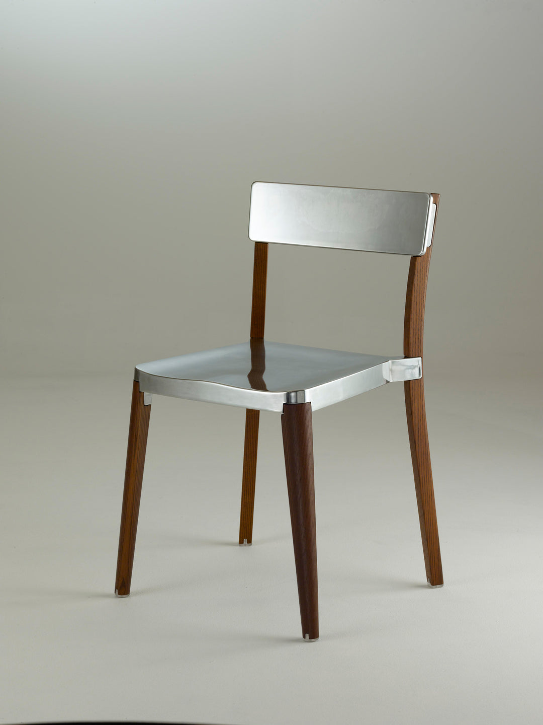 Lancaster Chair - Polished Aluminium/Dark Ash - Ex Showroom Sample