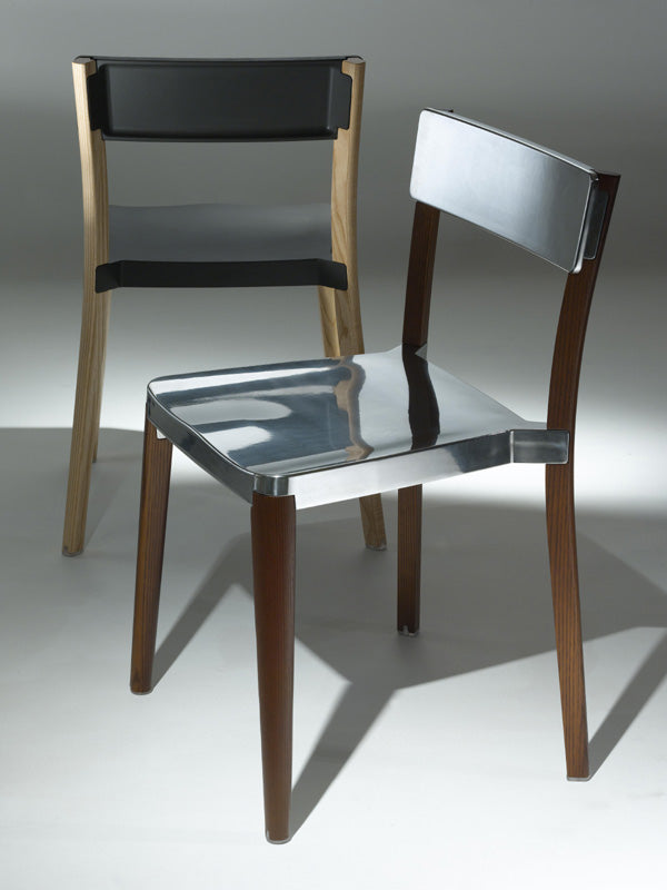 Lancaster Chair - Polished Aluminium/Dark Ash - Ex Showroom Sample